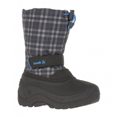 Kamik Winterstiefel Finley (nahtversiegeltes Nylon, wasserabweisend) schwarz/blau Kinder