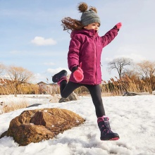 Kamik Winterschuhe Stance2 (wasserdicht, atmungsaktiv) navyblau/magenta Kinder