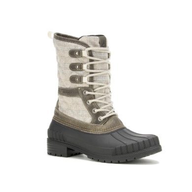 Kamik Winterstiefel Sienna 3 (Leder, wasserdicht, Made in Canada) hellgrau Damen