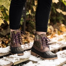 Kamik Winterstiefel Sienna Mid 2 Leder - Made in Canada - olivegrün Damen