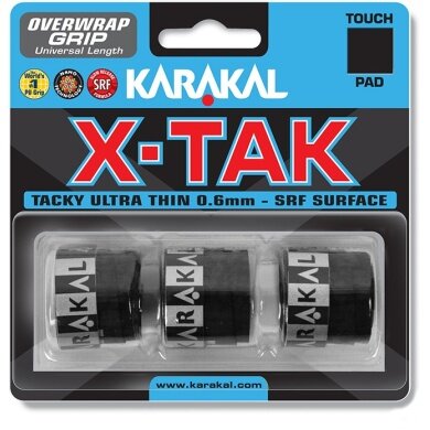 Karakal Overgrip X-Tak 0.6mm schwarz 3er