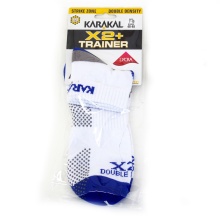 Karakal Indoorsocke X2+ Trainer weiss/dunkelblau - 1 Paar