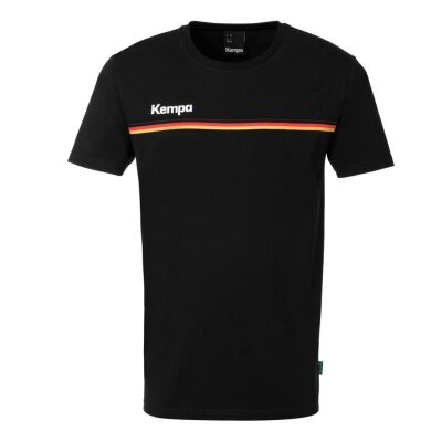 Kempa Freizeit-Tshirt Team Deutschland/Germany (Bio-Baumwolle) schwarz Herren