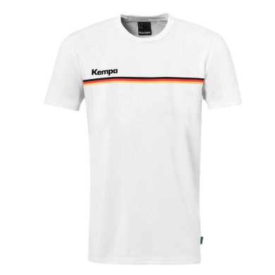 Kempa Freizeit-Tshirt Team Deutschland/Germany (Bio-Baumwolle) weiss Herren