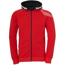 Kempa Kapuzenjacke (Hoodie) Full Zip Core 26 rot Kinder