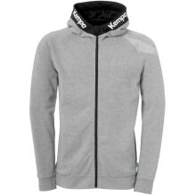 Kempa Kapuzenjacke (Hoodie) Full Zip Core 26 grau Kinder