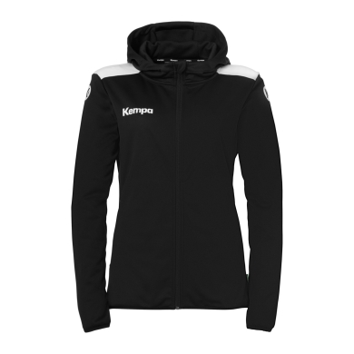 Kempa Kapuzenjacke Emotion 27 Full-Zip (angenehmes Tragegefül) schwarz/weiss Damen