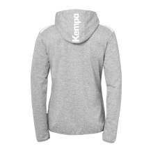 Kempa Kapuzenjacke Emotion 27 Full-Zip (angenehmes Tragegefül) grau/weiss Damen