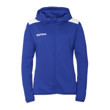 Kempa Kapuzenjacke Emotion 27 Full-Zip (angenehmes Tragegefül) royalblau/weiss Damen