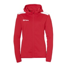 Kempa Kapuzenjacke Emotion 27 Full-Zip (angenehmes Tragegefül) rot/weiss Damen