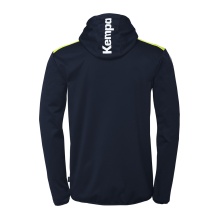 Kempa Kapuzenjacke Emotion 27 Full-Zip (angenehmes Tragegefül) marineblau/gelb Herren