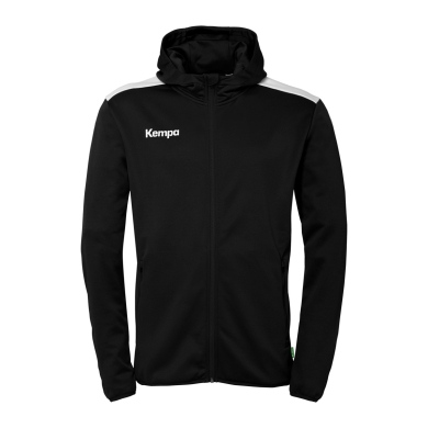 Kempa Kapuzenjacke Emotion 27 Full-Zip (angenehmes Tragegefül) schwarz/weiss Herren