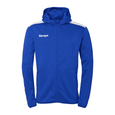 Kempa Kapuzenjacke Emotion 27 Full-Zip (angenehmes Tragegefül) royalblau/weiss Herren