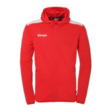 Kempa Kapuzenjacke Emotion 27 Full-Zip (angenehmes Tragegefül) rot/weiss Herren