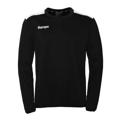 Kempa Sport-Langarmshirt Emotion 27 Training Top (100% Polyester) schwarz/weiss Herren