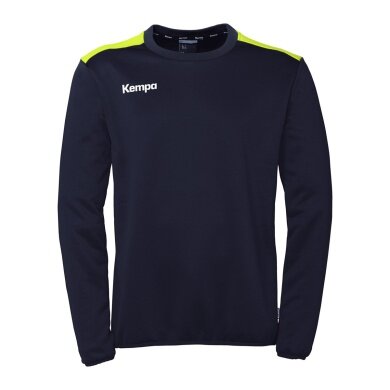 Kempa Sport-Langarmshirt Emotion 27 Training Top (100% Polyester) marineblau/gelb Herren