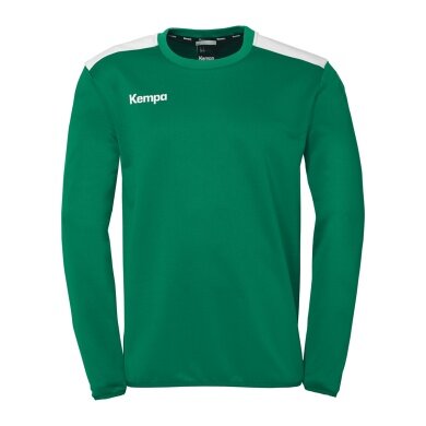 Kempa Sport-Langarmshirt Emotion 27 Training Top (100% Polyester) grün/weiss Herren