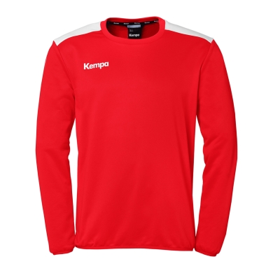 Kempa Sport-Langarmshirt Emotion 27 Training Top (100% Polyester) rot/weiss Herren