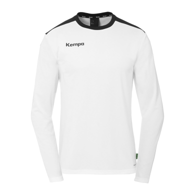 Kempa Sport-Langarmshirt Emotion 27 (100% Polyester) weiss/schwarz Herren