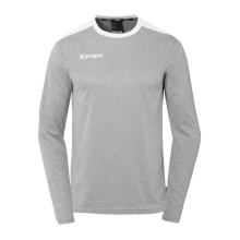 Kempa Sport-Langarmshirt Emotion 27 (100% Polyester) grau/weiss Herren