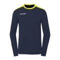 Kempa Sport-Langarmshirt Emotion 27 (100% Polyester) marineblau/gelb Herren