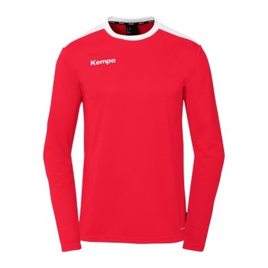 Kempa Sport-Langarmshirt Emotion 27 (100% Polyester) rot/weiss Herren