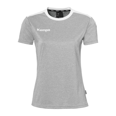 Kempa Sport-Shirt Emotion 27 (100% Polyester) grau/weiss Damen