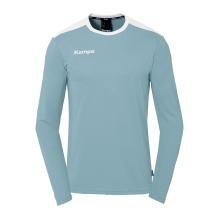 Kempa Sport-Langarmshirt Emotion 27 (100% Polyester) aquablau/weiss Herren