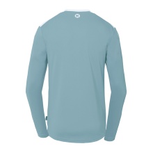 Kempa Sport-Langarmshirt Emotion 27 (100% Polyester) aquablau/weiss Herren