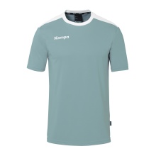 Kempa Sport-Tshirt Emotion 27 (100% Polyester) aquablau/weiss Herren