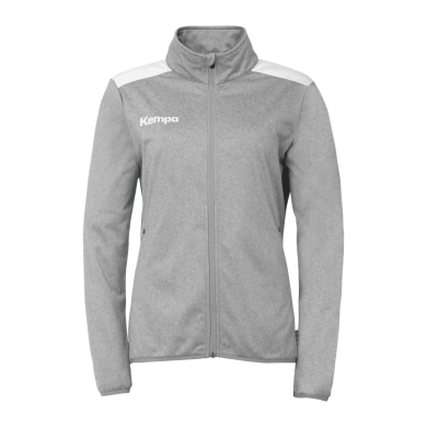 Kempa Trainingsjacke Emotion 27 (Full-Zip, 100% Polyester) grau/weiss Damen