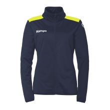 Kempa Trainingsjacke Emotion 27 (Full-Zip, 100% Polyester) marineblau/gelb Damen