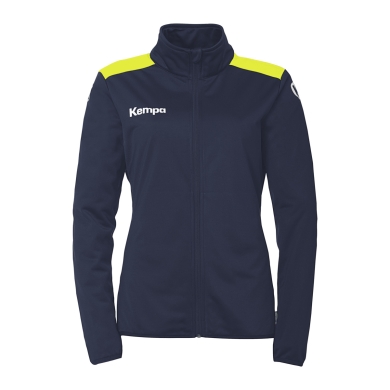 Kempa Trainingsjacke Emotion 27 (Full-Zip, 100% Polyester) marineblau/gelb Damen