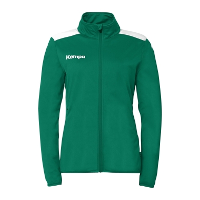 Kempa Trainingsjacke Emotion 27 (Full-Zip, 100% Polyester) grün/weiss Damen