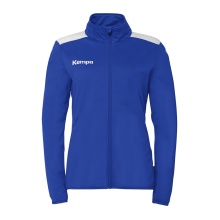 Kempa Trainingsjacke Emotion 27 (Full-Zip, 100% Polyester) royalblau/weiss Damen