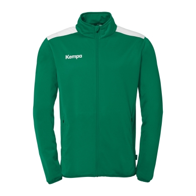 Kempa Trainingsjacke Emotion 27 (Full-Zip, 100% Polyester) grün/weiss Herren