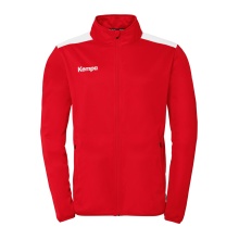 Kempa Trainingsjacke Emotion 27 (Full-Zip, 100% Polyester) rot/weiss Herren