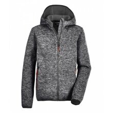 Killtec Strickfleecejacke mit Kapuze (warm, gemütlich) anthrazitgrau Kinder