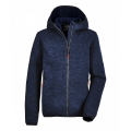 Killtec Strickfleecejacke mit Kapuze - warm, gemütlich - royalblau Kinder