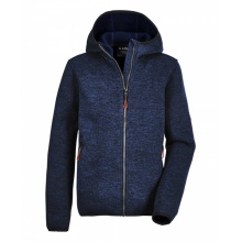 Killtec Strickfleecejacke mit Kapuze - warm, gemütlich - royalblau Kinder