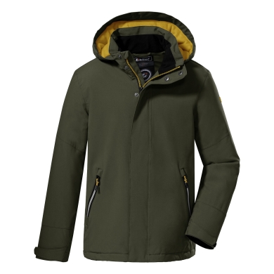 Killtec Winterjacke Kow 206 Daunenoptik mit Kapuze (wind- und wasserdicht, atmungsaktiv, PFC-frei) olivegrün Kinder