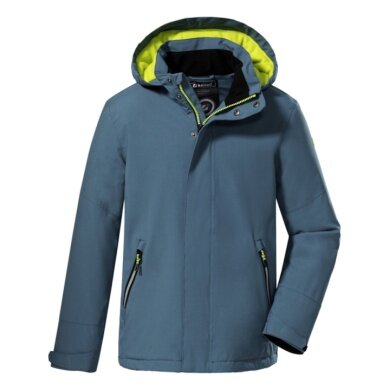 Killtec Winterjacke Kow 206 Daunenoptik mit Kapuze (wind- und wasserdicht, atmungsaktiv, PFC-frei) blaugrau Kinder