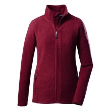 Killtec Fleecejacke FLC (Stehkragen, warm, weich) dunkelrot Damen