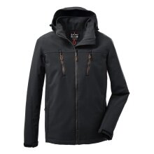 Killtec Softshelljacke mit abzippbarer Kapuze (Fleecefutter, wasserabweisend) schwarz Herren