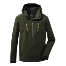 Killtec Softshelljacke mit abzippbarer Kapuze (Fleecefutter, wasserabweisend) dunkelolivgrün Herren