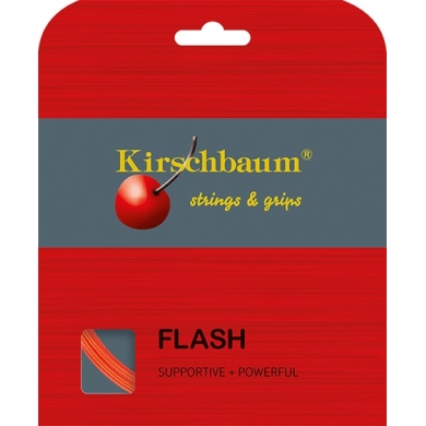 Kirschbaum Tennissaite Flash (Haltbarkeit+Power) orange 12m Set