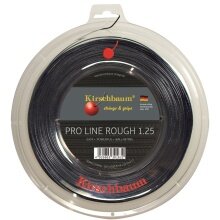 Kirschbaum Tennissaite Pro Line Rough (Haltbarkeit+Spin) schwarz 200m Rolle