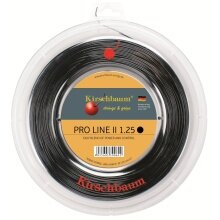 Kirschbaum Tennissaite Pro Line No II (Haltbarkeit+Kontrolle) schwarz 200m Rolle