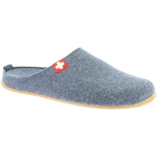 Living Kitzbühel Hausschuhe Filzpantoffel (Wolle) Schweizer Kreuz midnight navyblau Herren