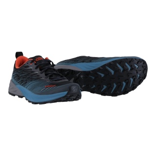 Lowa Trail-Laufschuhe Amplux (Synthetik, Leichtigkeit) stahlblau/flame Herren